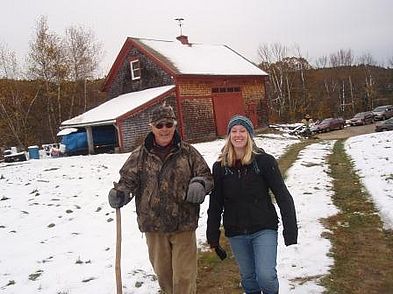 Sarah Wells with Bill Rose at the Haughton Property