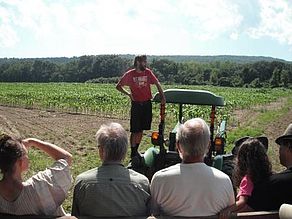 Ryan leading a toour of the farm