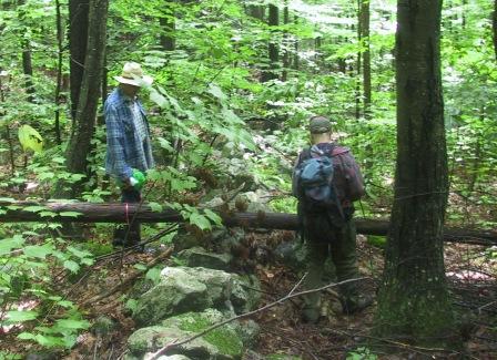 Phil and Tom at the Tuck Property Line